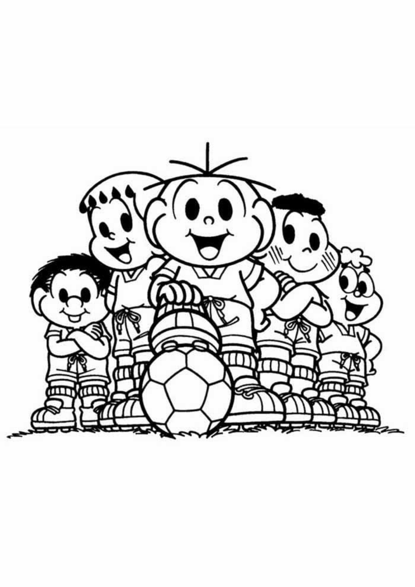 desenhos turma da monica festa junina para colorir