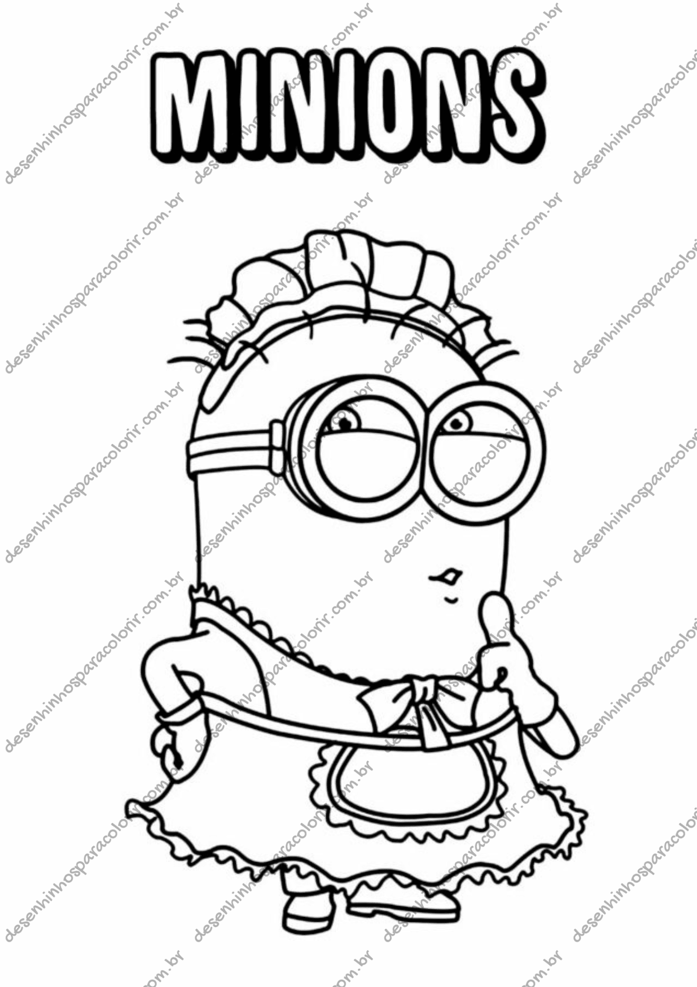 desenhos dos minions para colorir