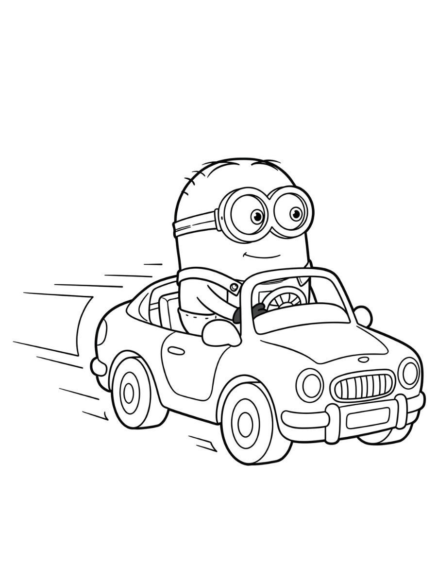 colorir minions stuart um olho
