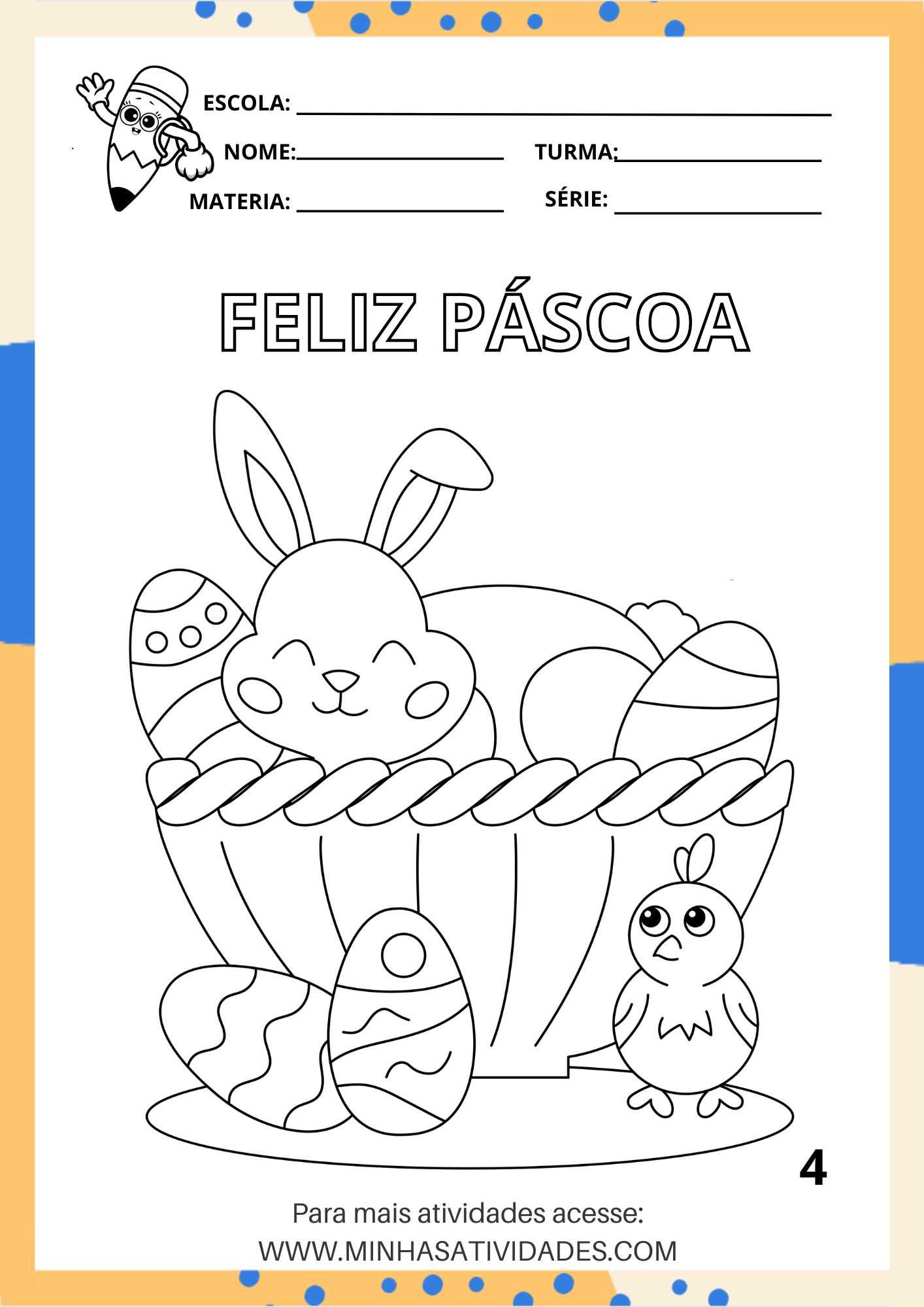 desenho da páscoa para imprimir
