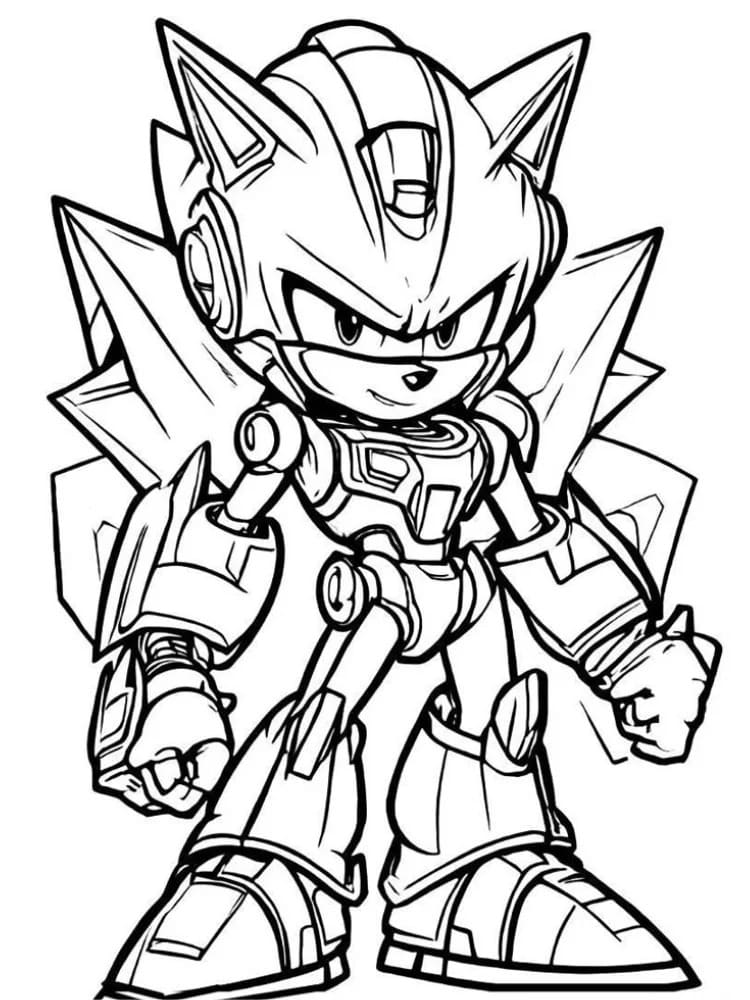 sonic para colorir infantil