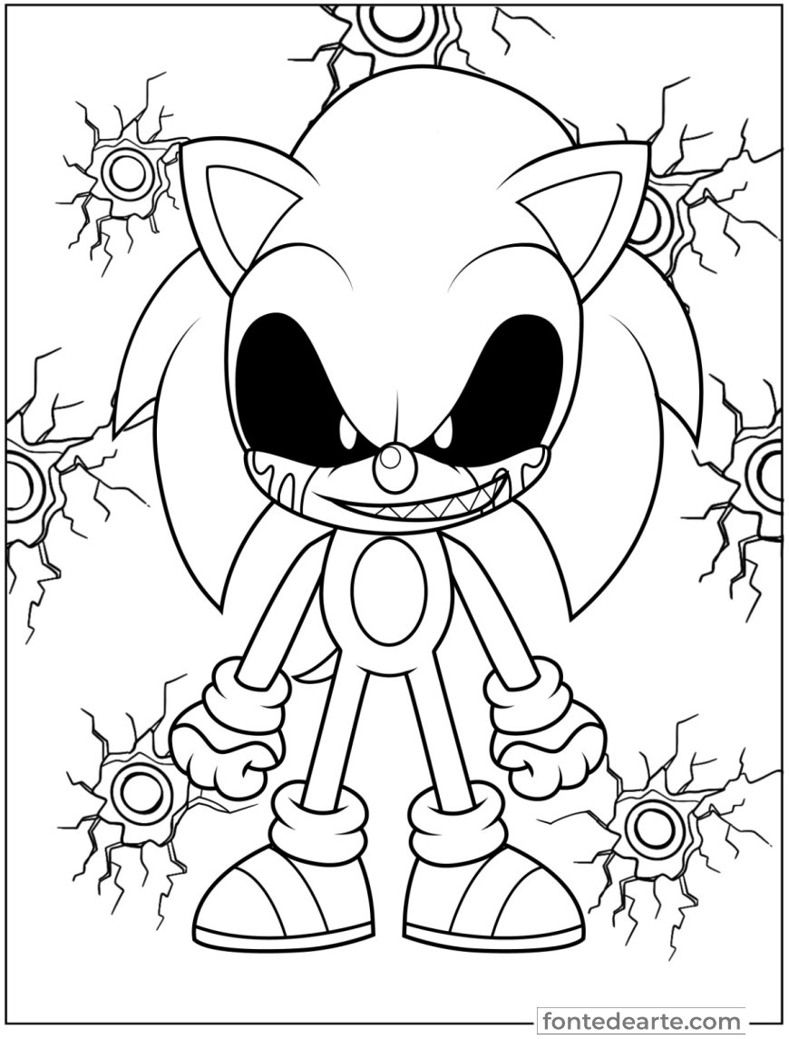 sonic boom para colorir