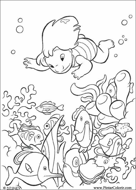 Stitch com Angel para imprimir