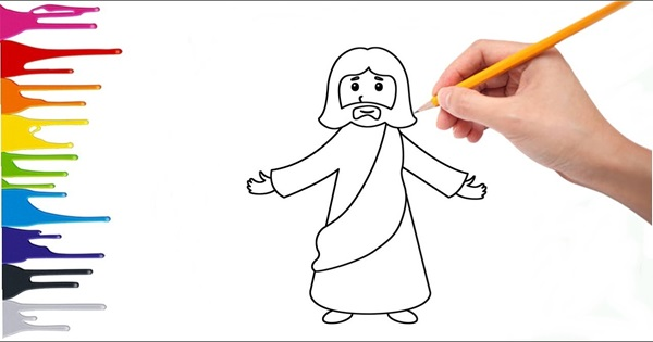 desenhos de jesus em tamanho grande para colorir