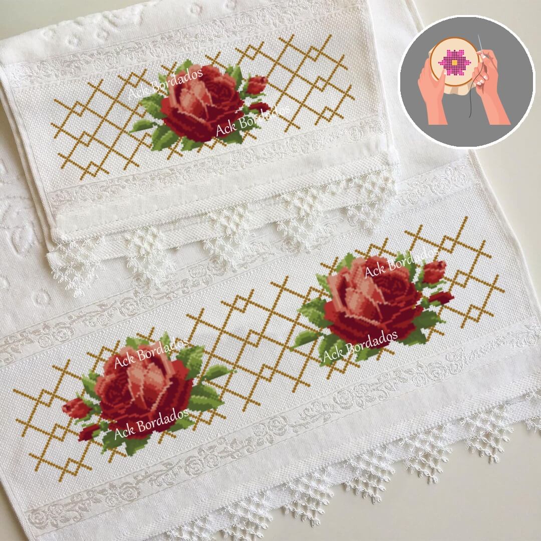 Como bordar ponto cruz em toalhinhas: dicas e técnicas.
