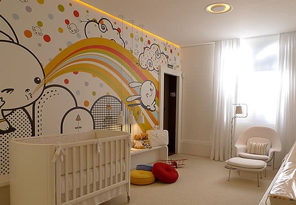 como fazer desenhos para quarto de bebe gastando pouco