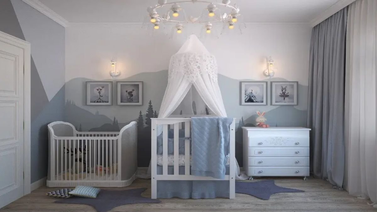 desenhos de nuvens e estrelas para quarto de bebe moderno