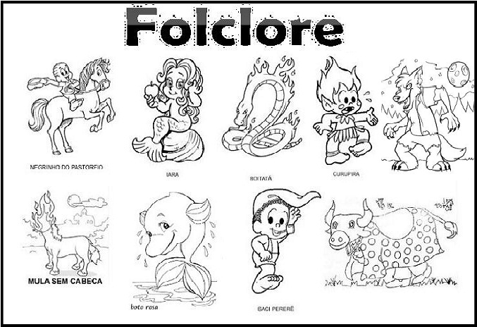 curupira para colorir