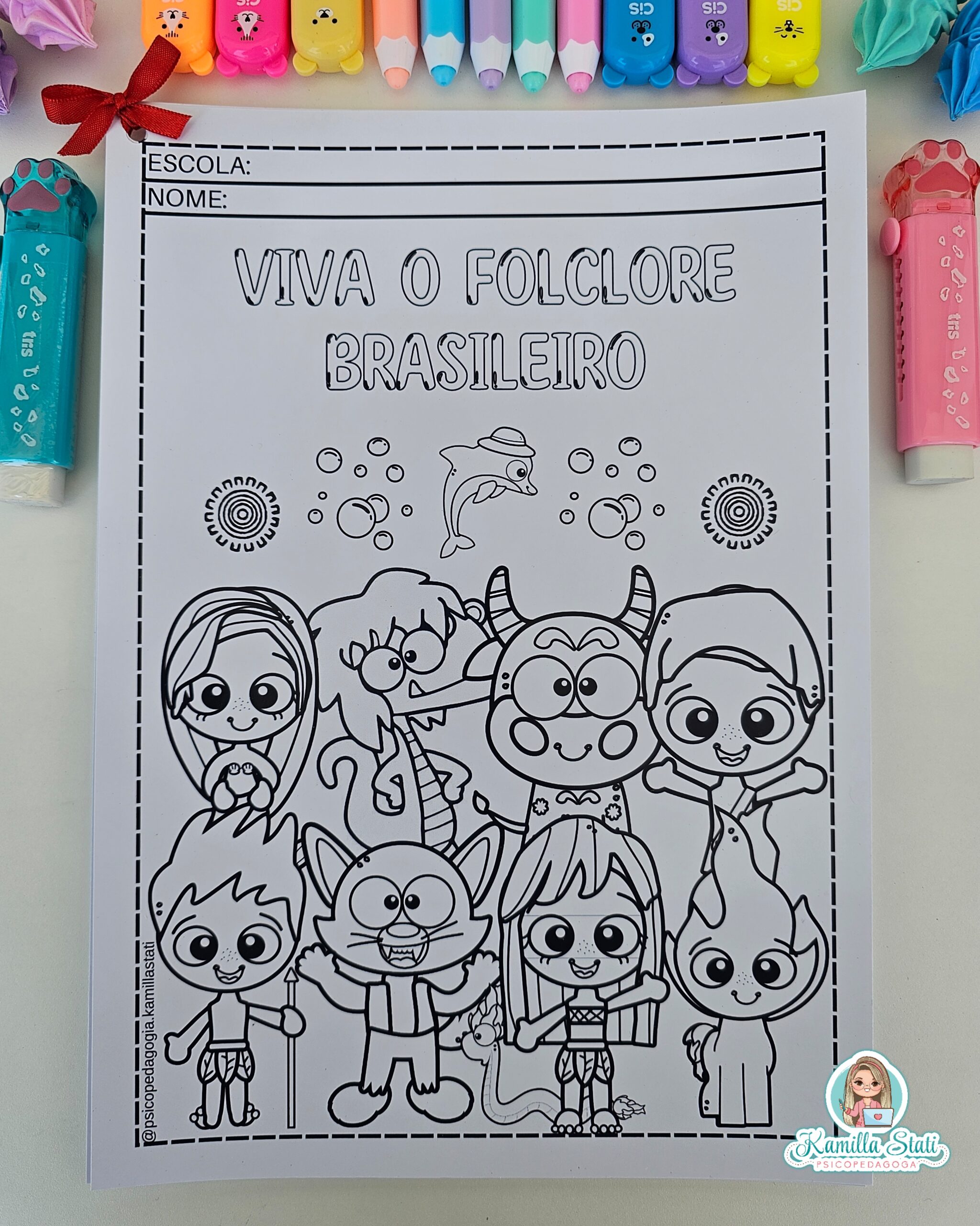 desenhos fáceis folclore brasileiro