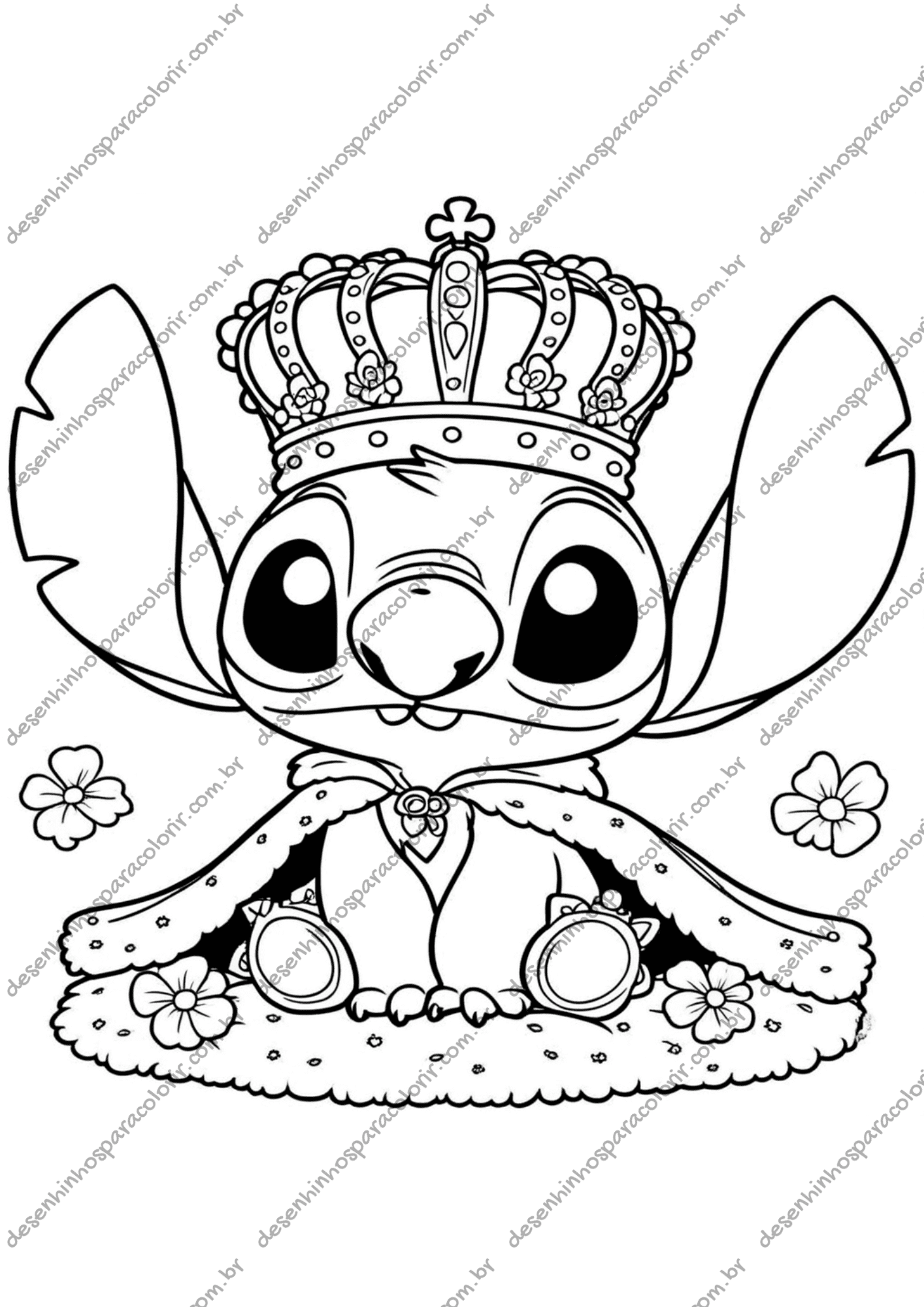 como desenhar o stitch rosa