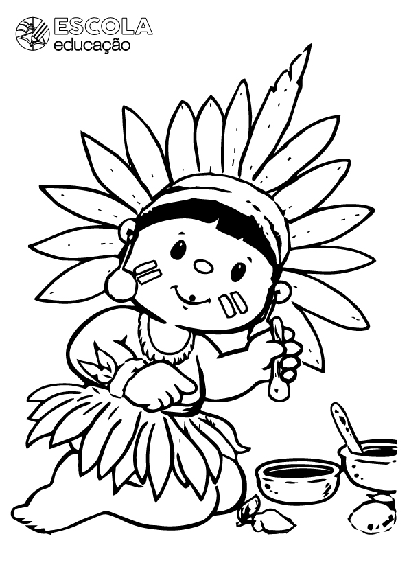 desenhos de lendas indígenas para colorir