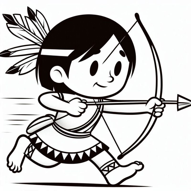 melhores desenhos indígenas para colorir online