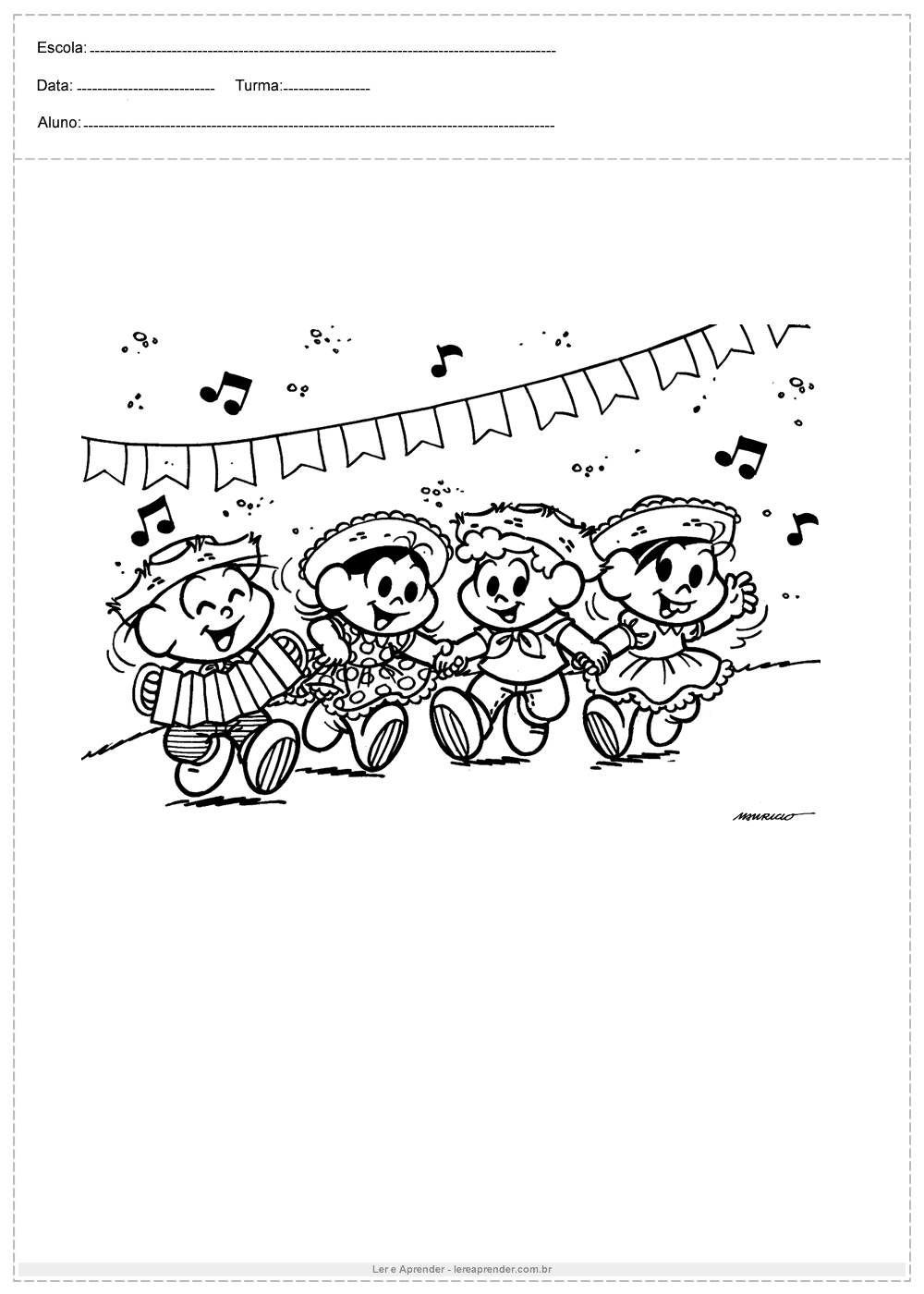 desenhos da turma da mônica para imprimir