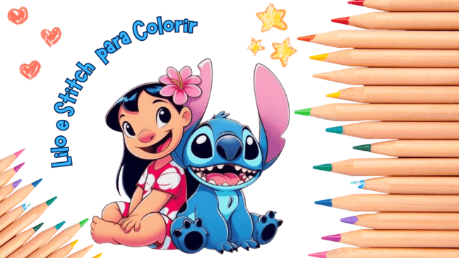 desenhos para colorir e imprimir da lilo e stitch