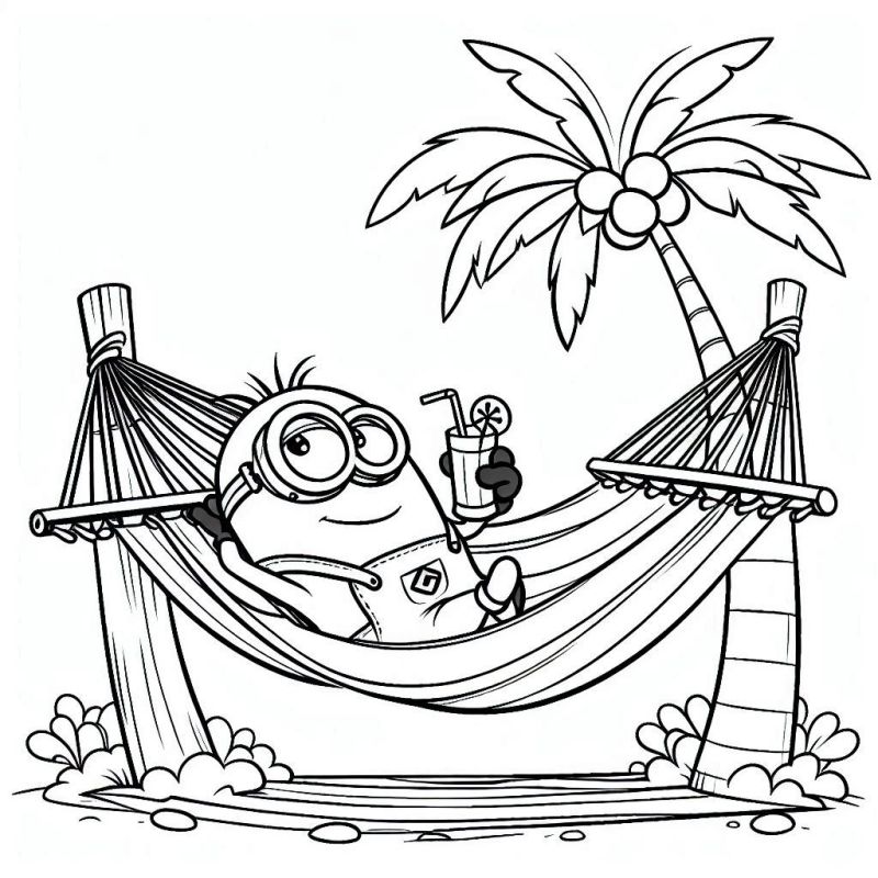 desenhos minions fofos para colorir