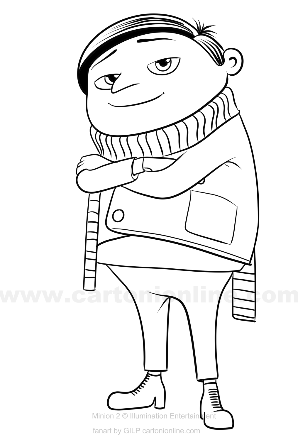 desenhos animados minions para colorir