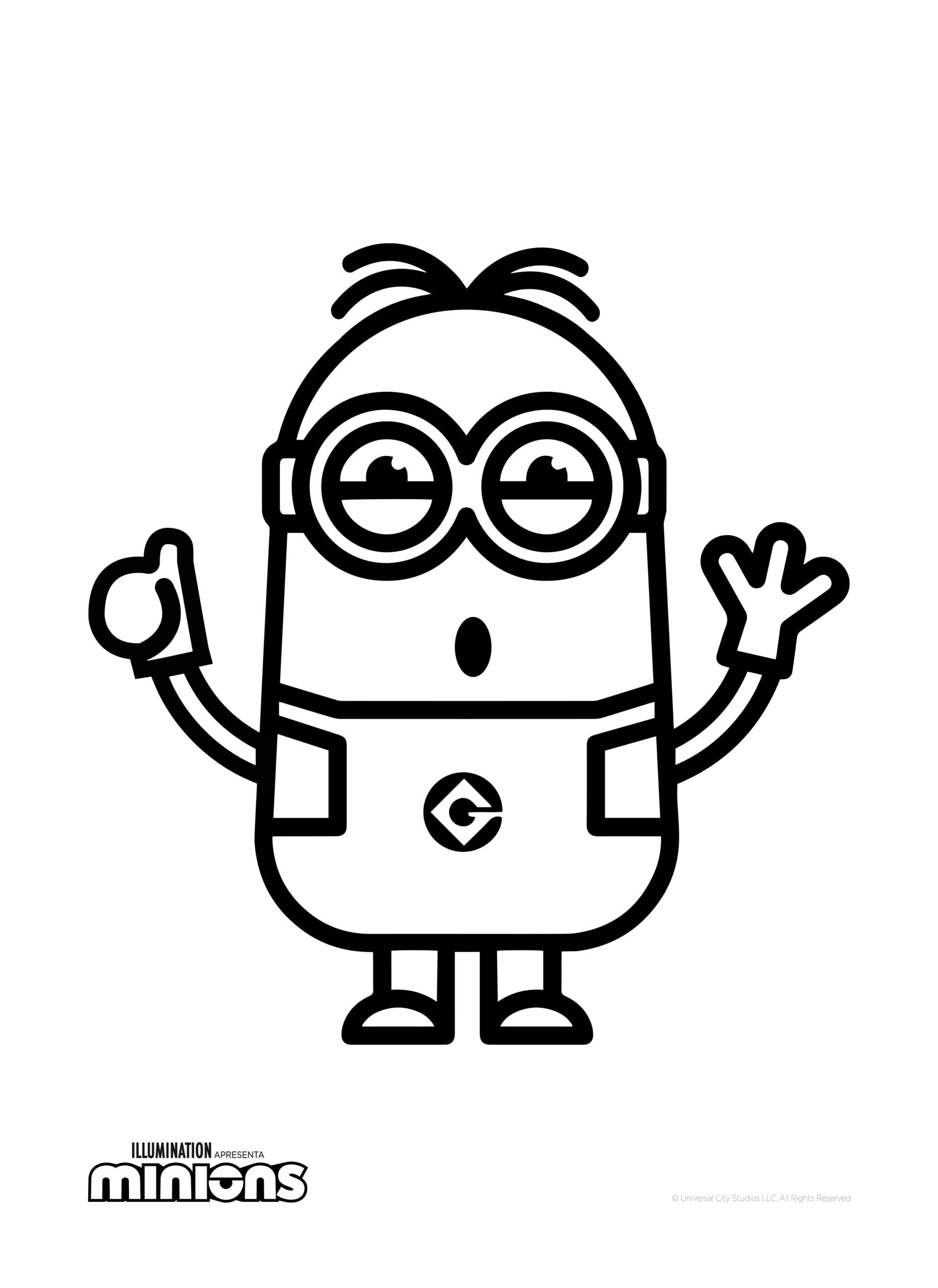personagens minions para colorir