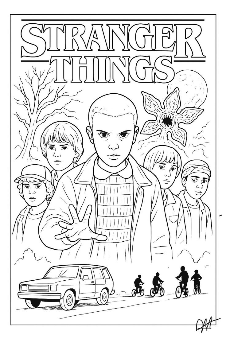 stranger things desenhos anos 80