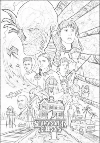 stranger things desenhos anos 80