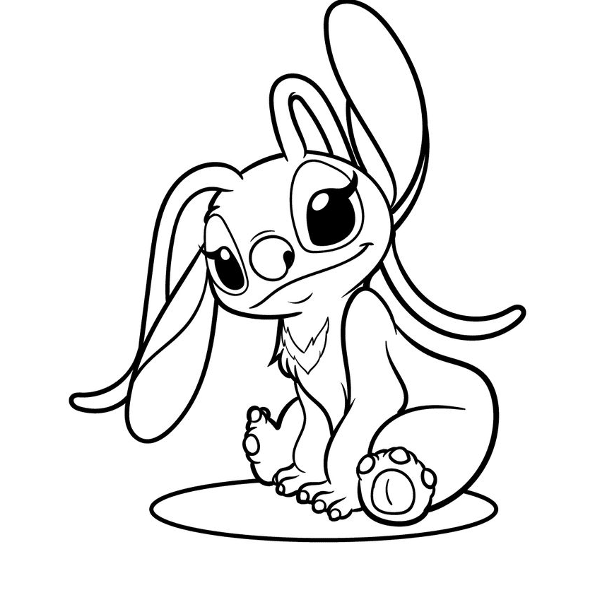 stitch kawaii para colorir