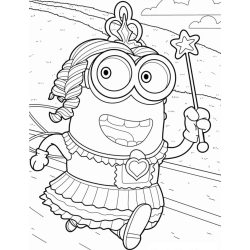 Minions para colorir online