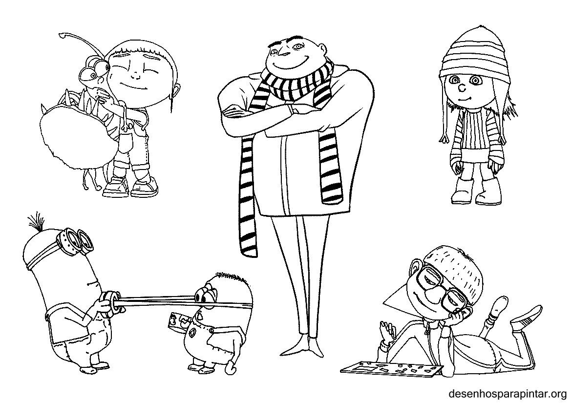 Imprimir desenhos dos Minions grátis