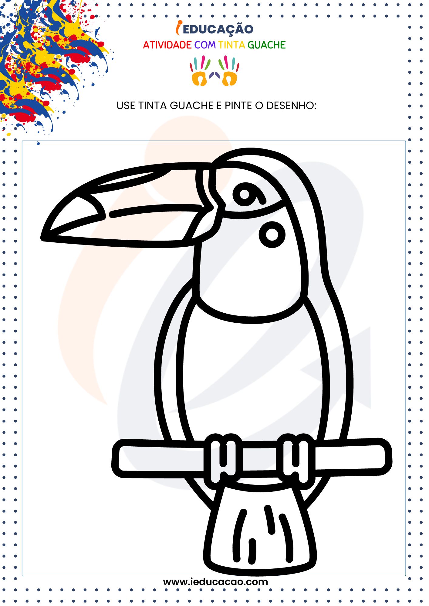 desenhos para pintar com tinta guache de animais