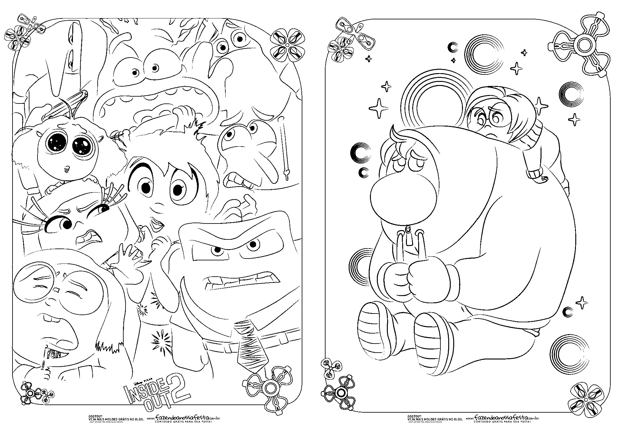 desenhos grátis divertida mente