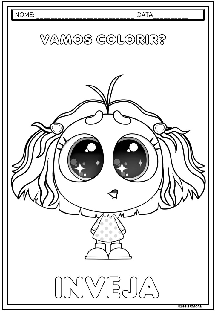 personagens de divertida mente para colorir