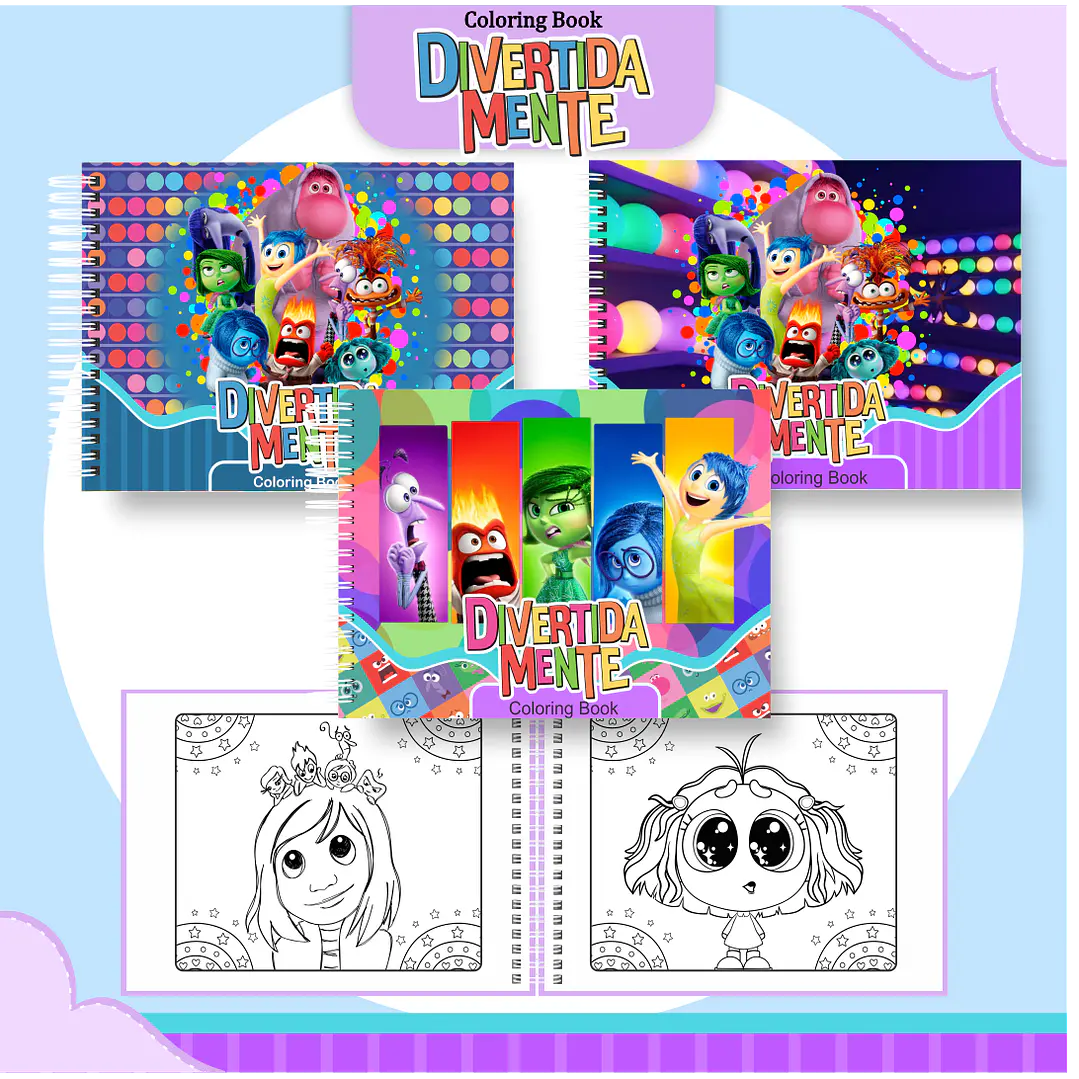 personagens divertida mente para colorir