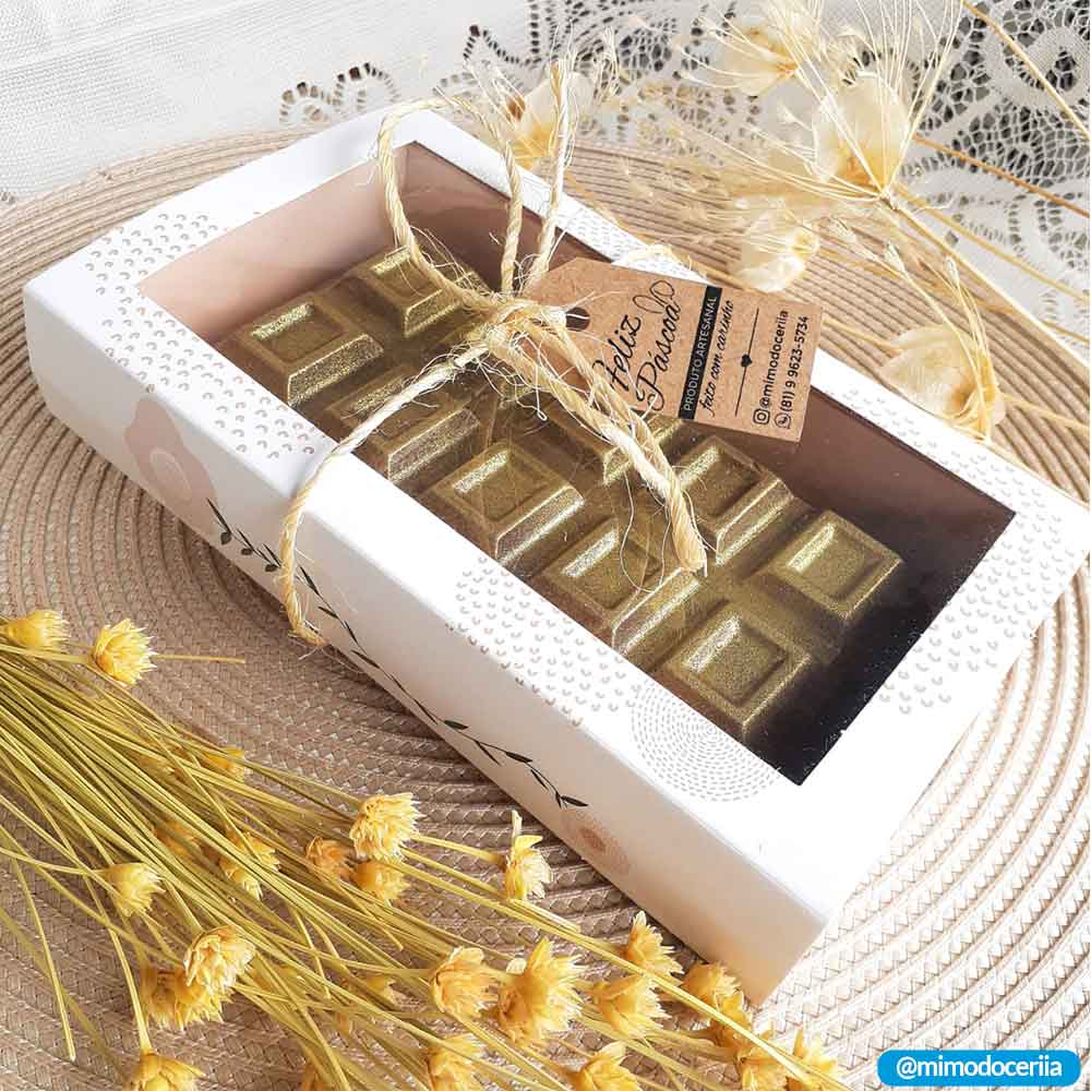 embalagem de barra de chocolate artesanal