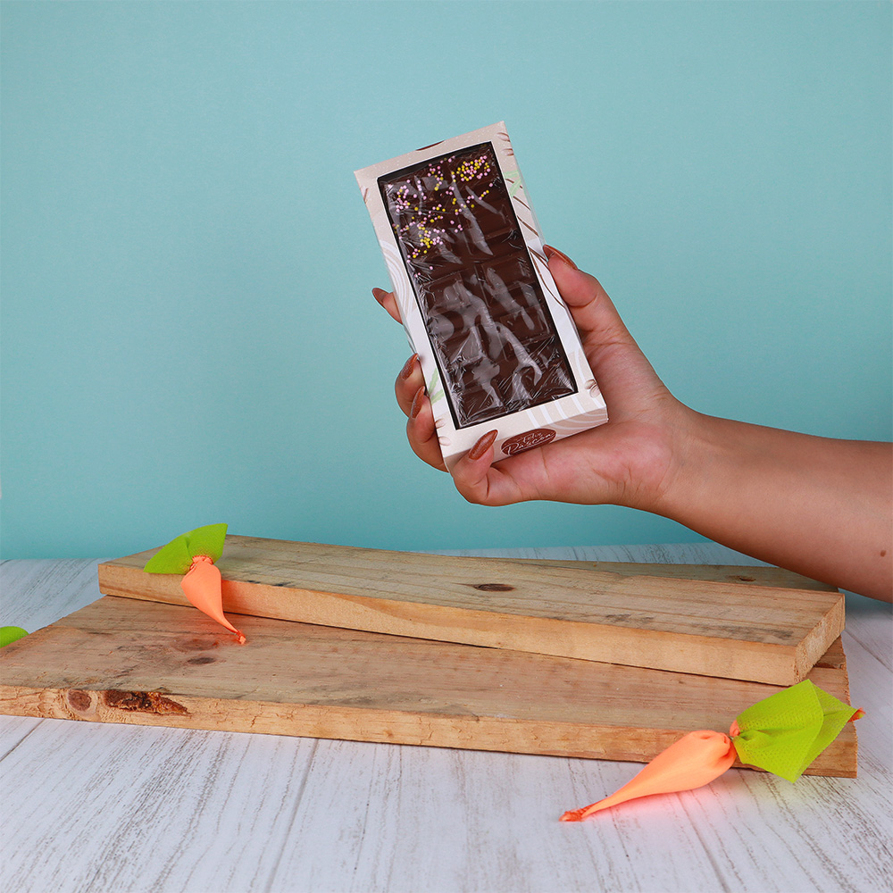 embalagem de barra de chocolate artesanal
