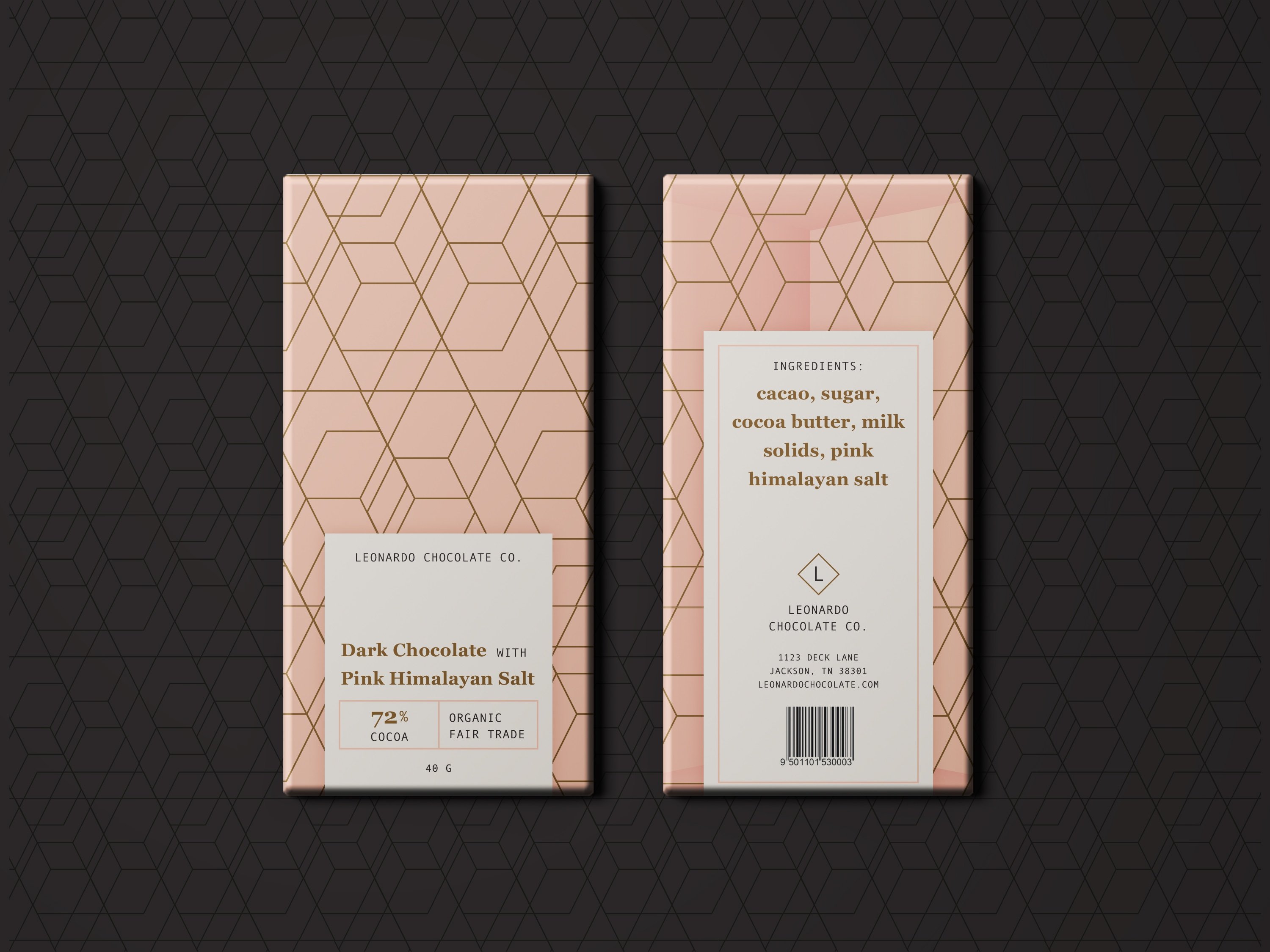 embalagem de barra de chocolate artesanal