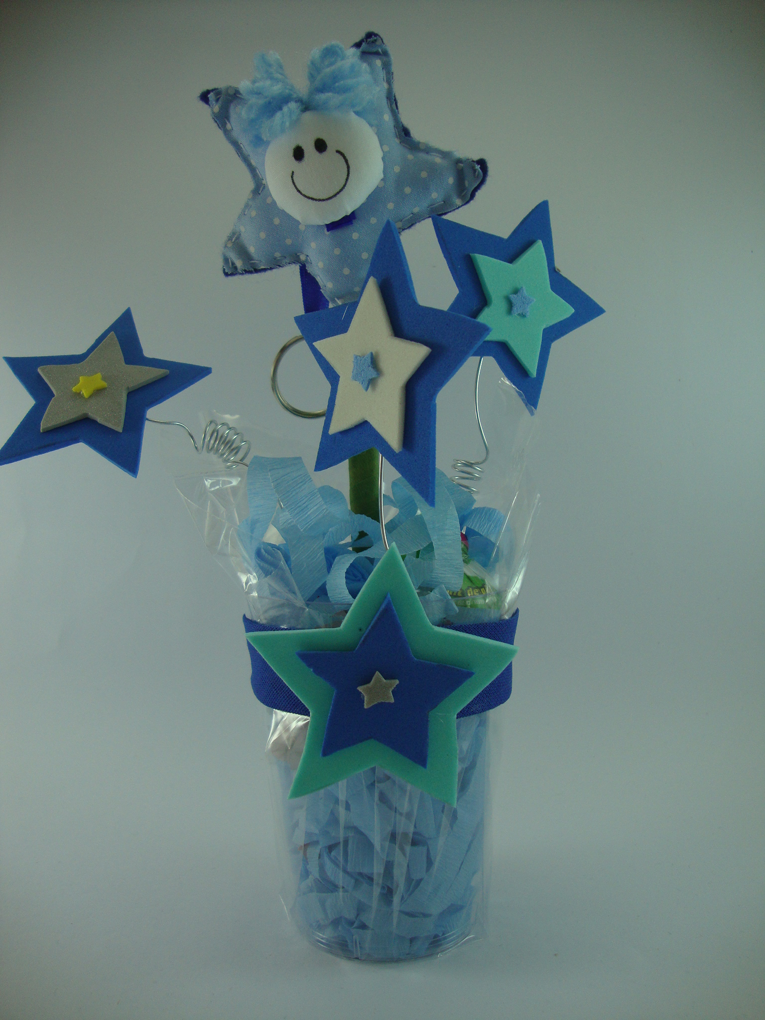 enfeite de mesa com copo