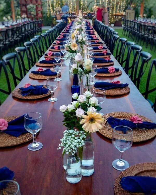 10 ideias criativas enfeite mesa casamento simples