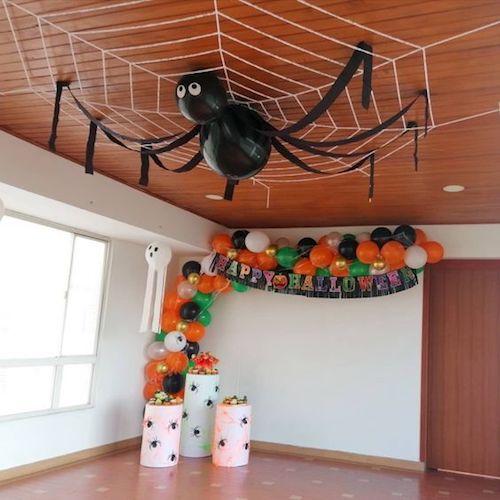 decoração de halloween para ambientes internos