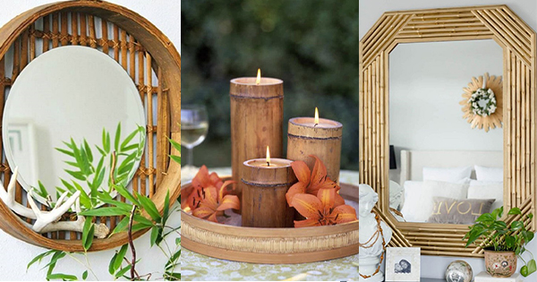 ideias de enfeites de mesa casamento bambu