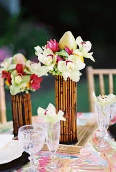 bambu natural vs bambu tratado para enfeites de mesa