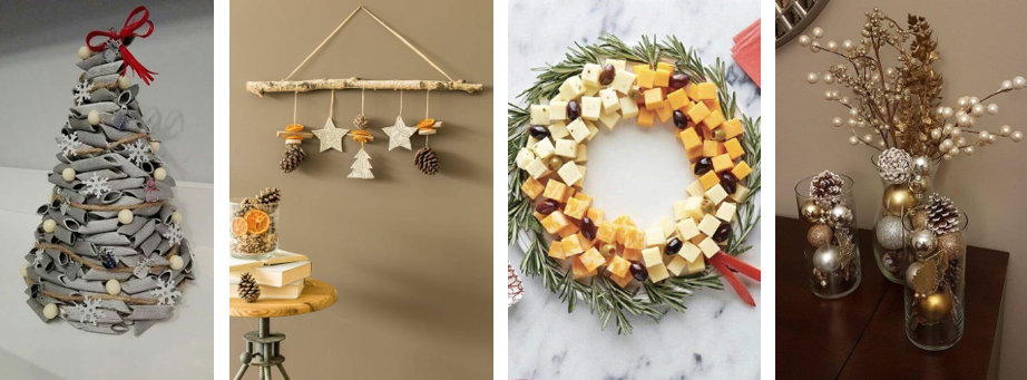enfeites natal mesa tradicional versus moderno