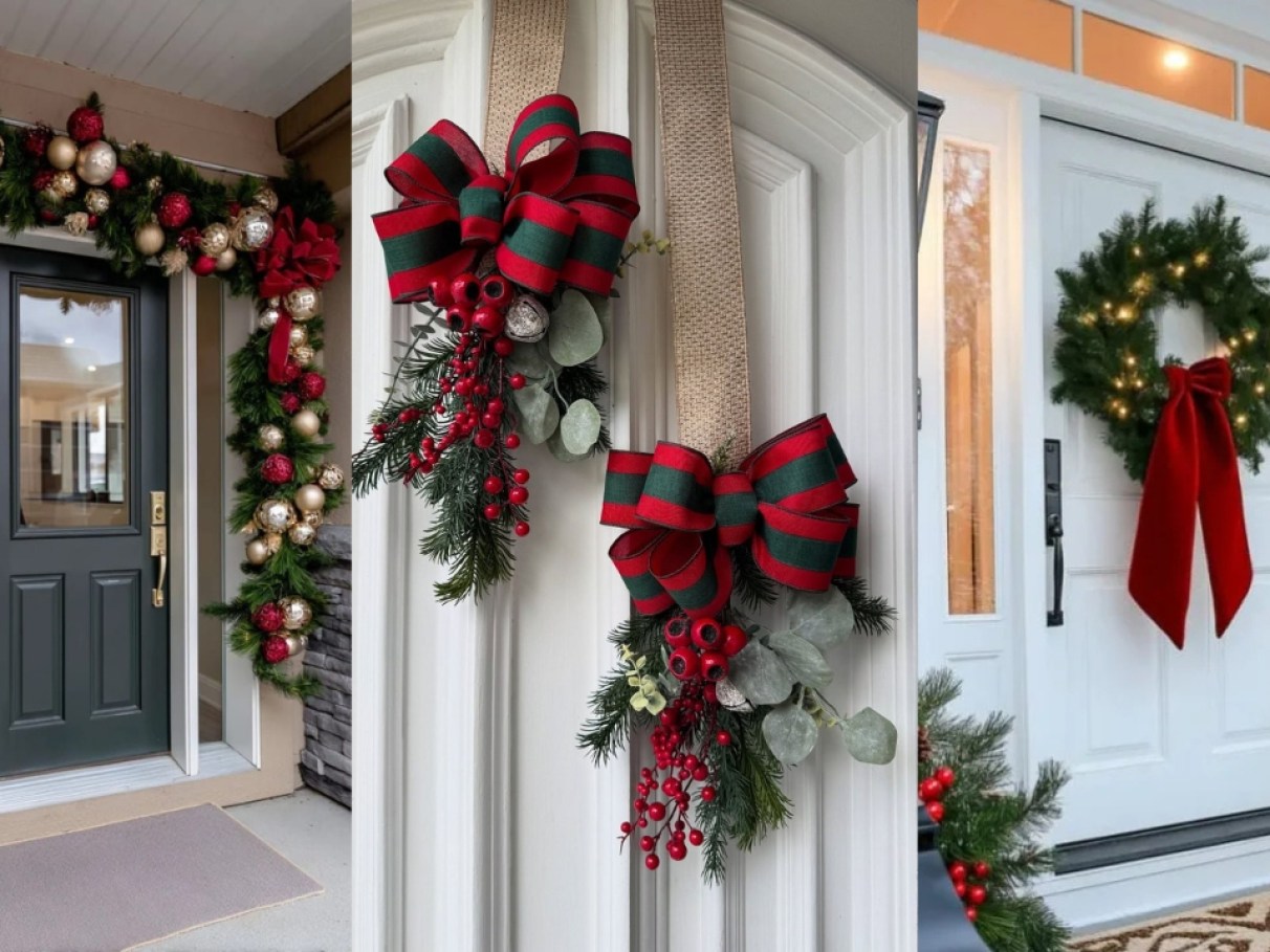 enfeites natalinos para porta