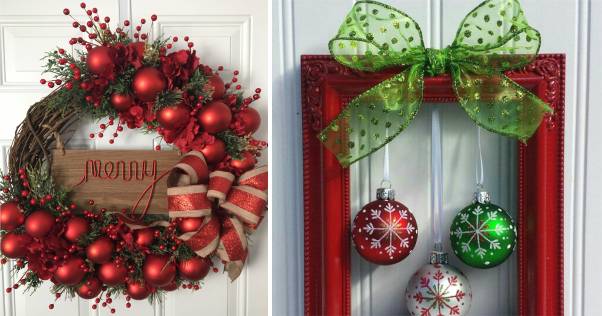 ideias criativas enfeites natalinos porta