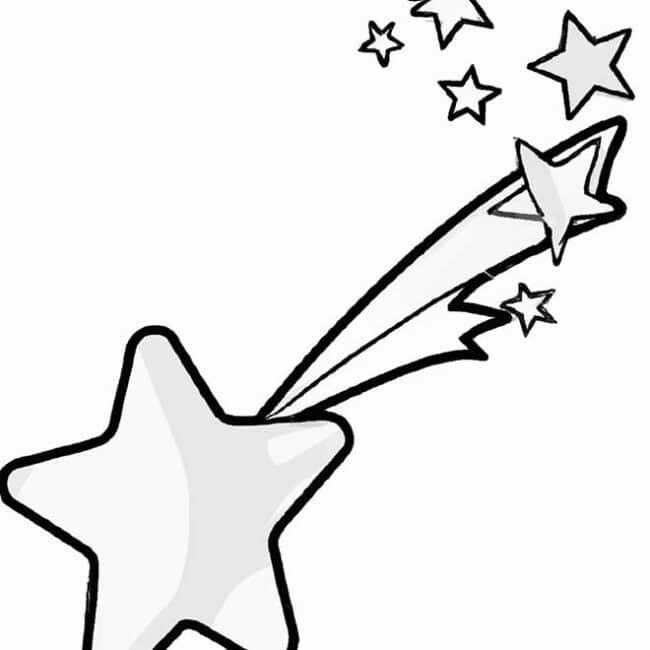 estrela cadente para imprimir em papel