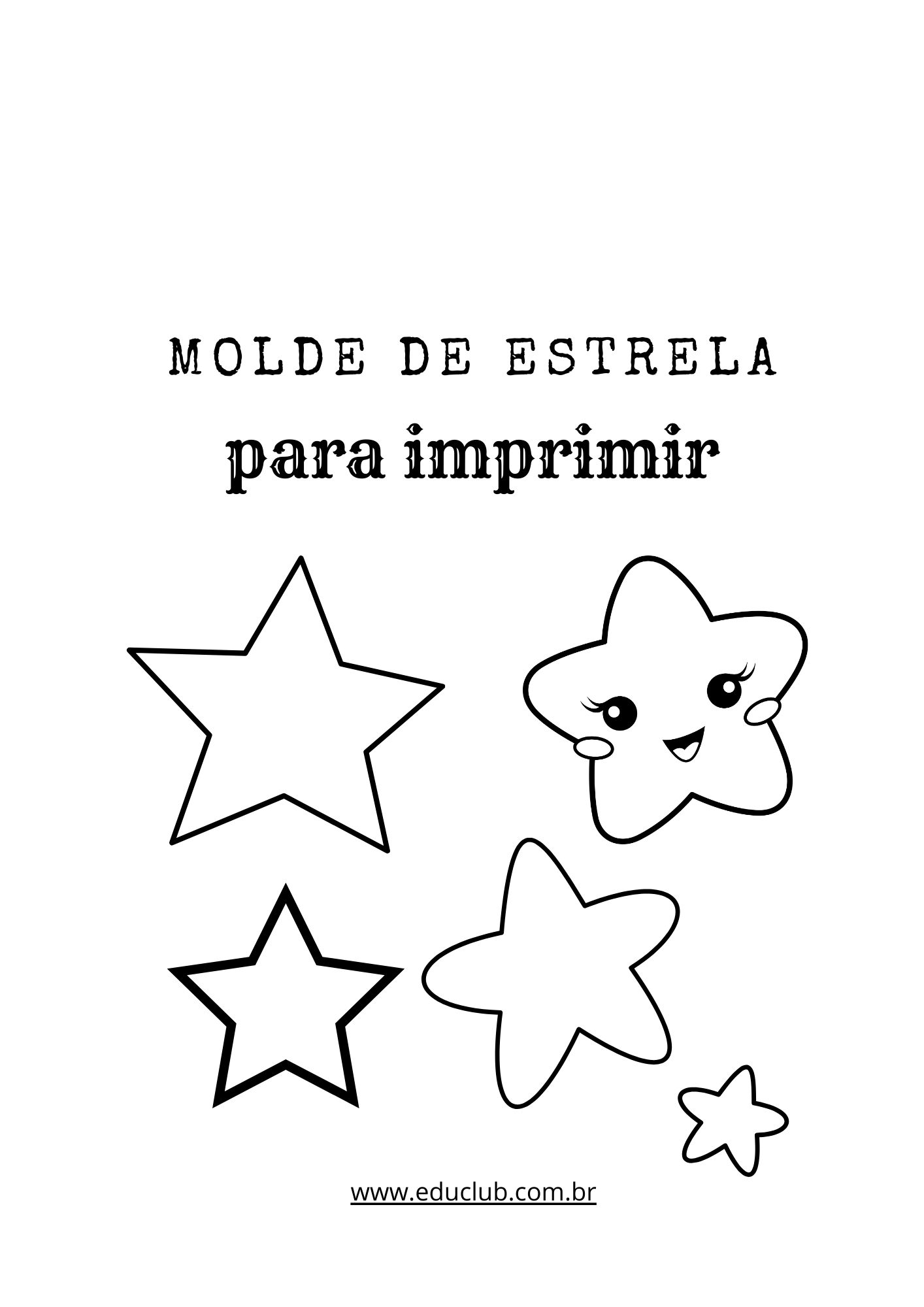 molde estrela 3d eva