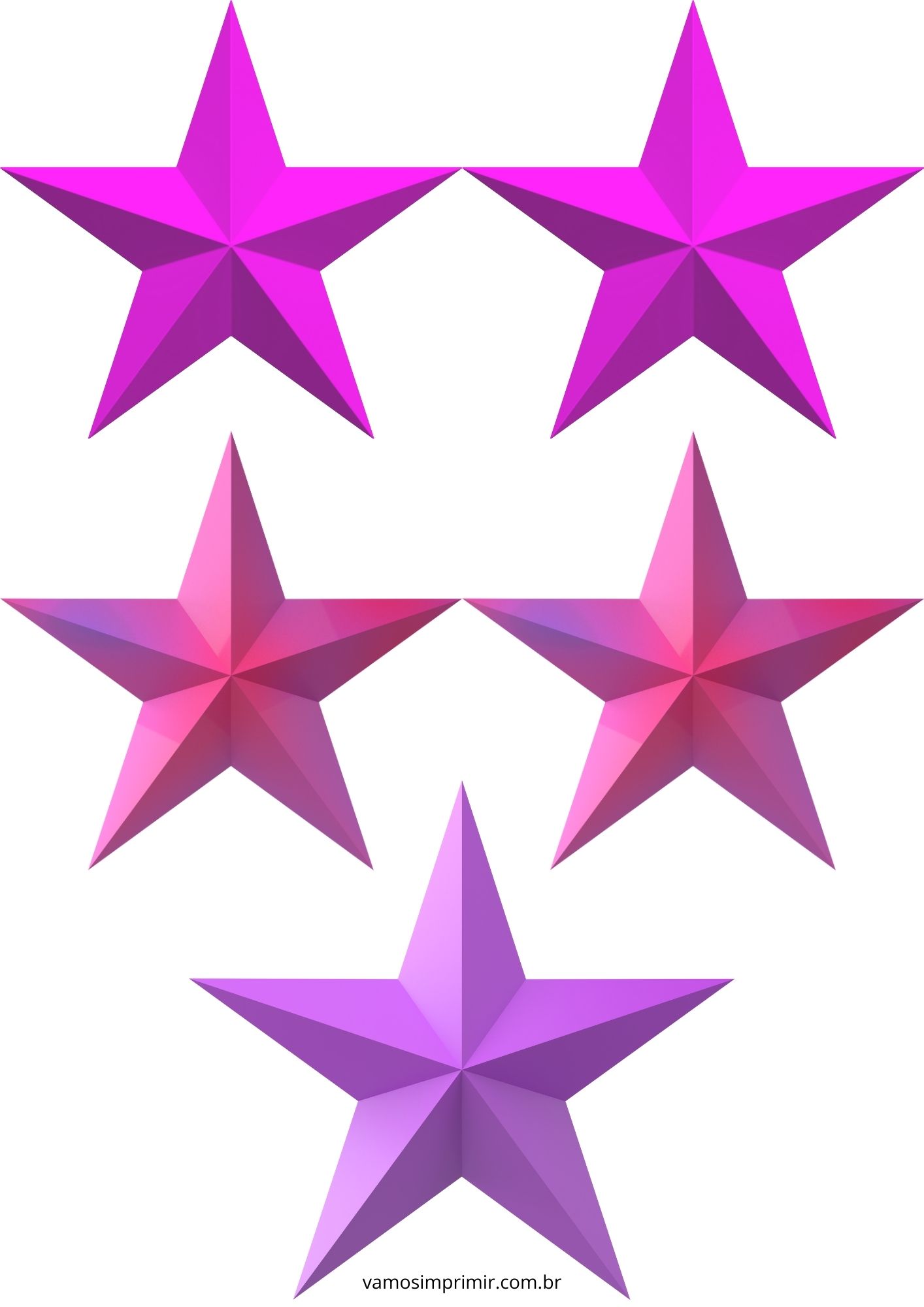 molde estrela cadente para imprimir