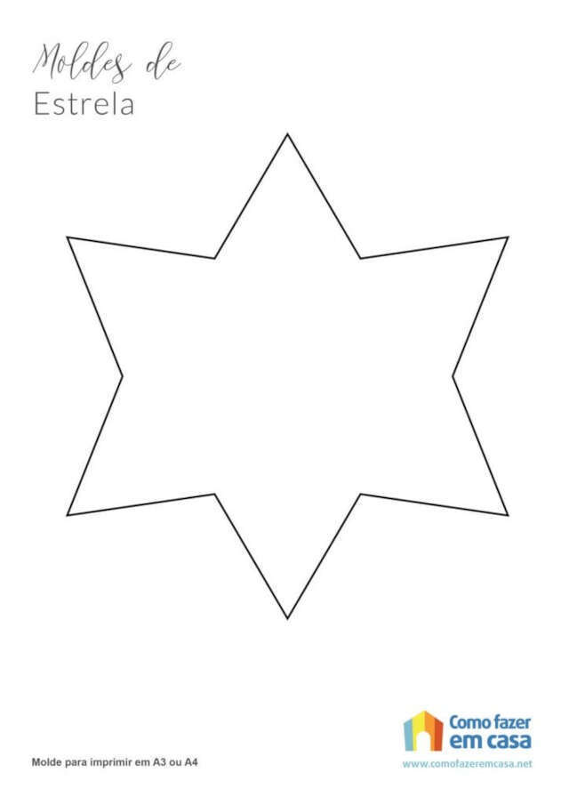 desenho de estrela para imprimir