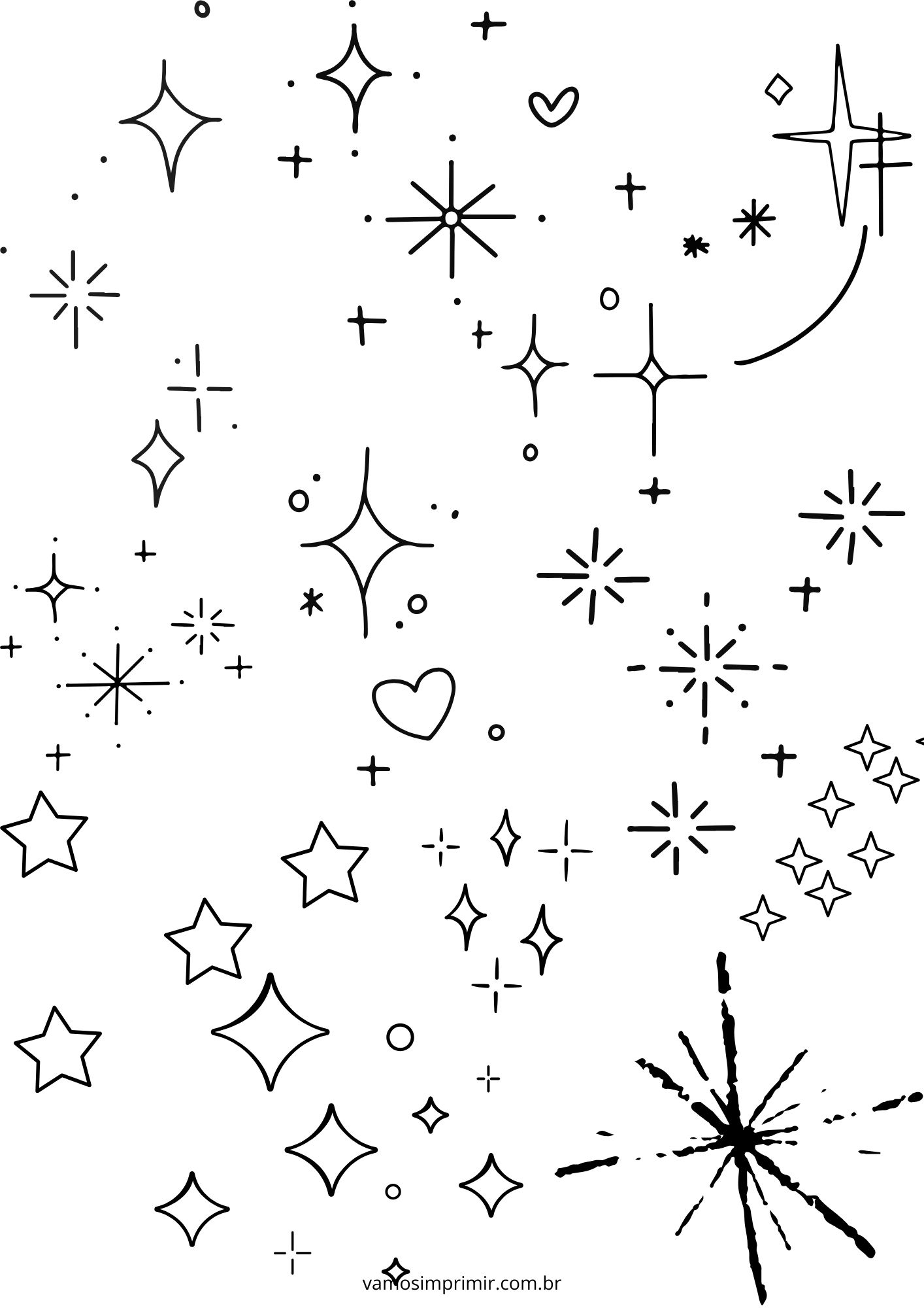 estrelas para imprimir