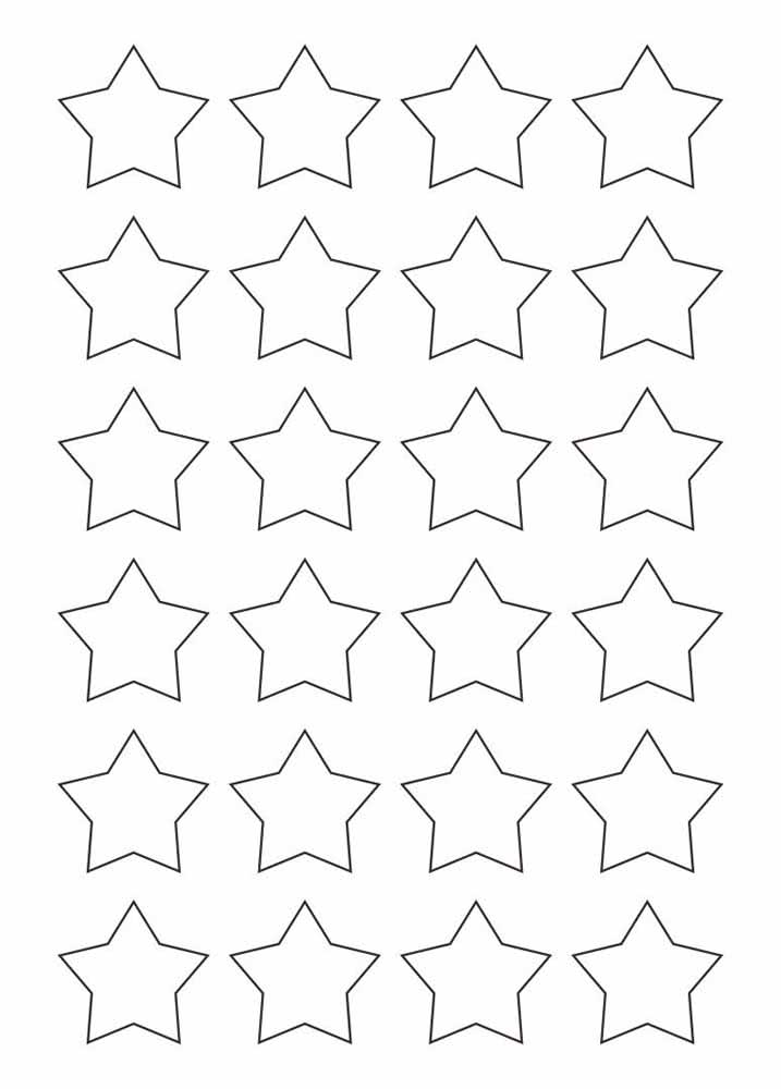custo de impressão de moldes de estrelas