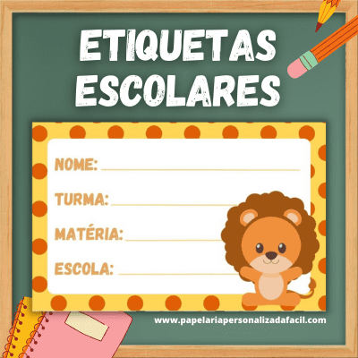 modelos de etiqueta escolar editáveis