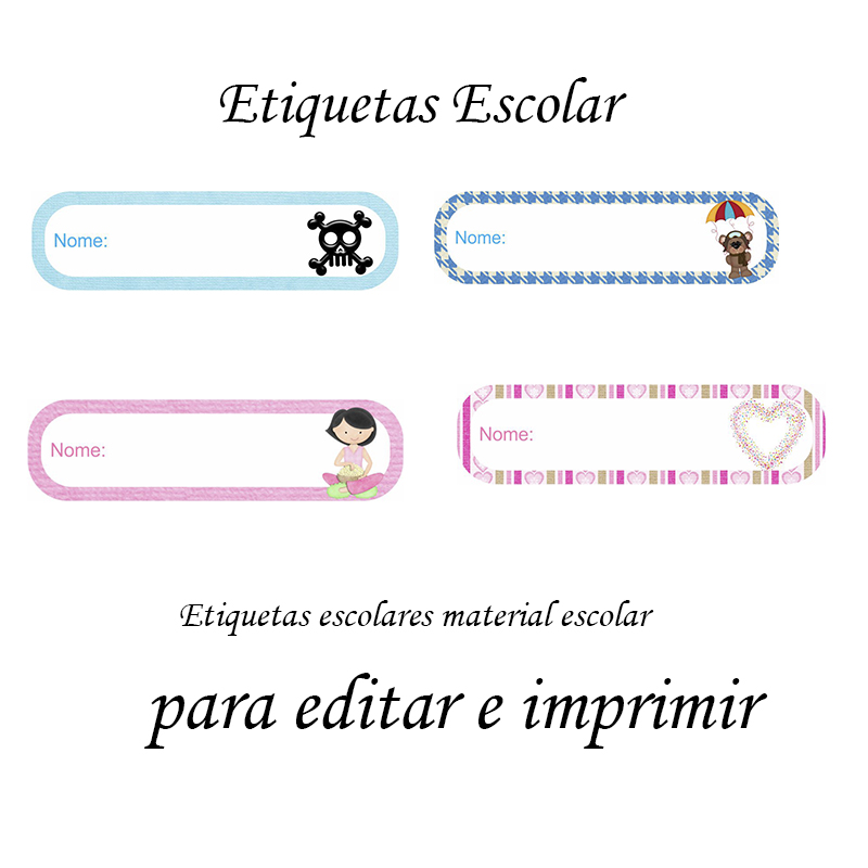 etiquetas escolares para imprimir