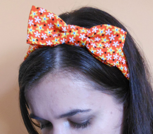 ideias de faixas de cabelo de tecido para festas